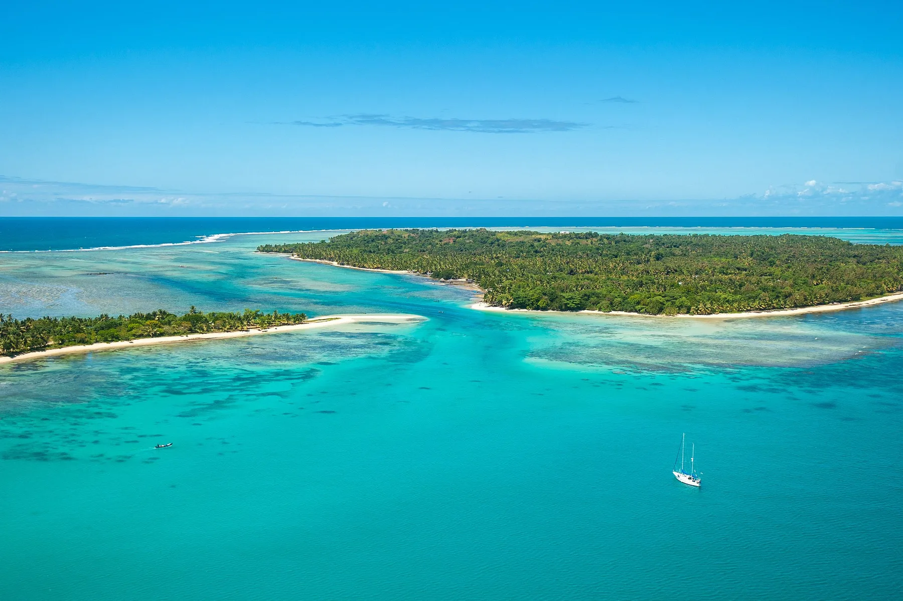 Aerial view of Madagascar lagoon