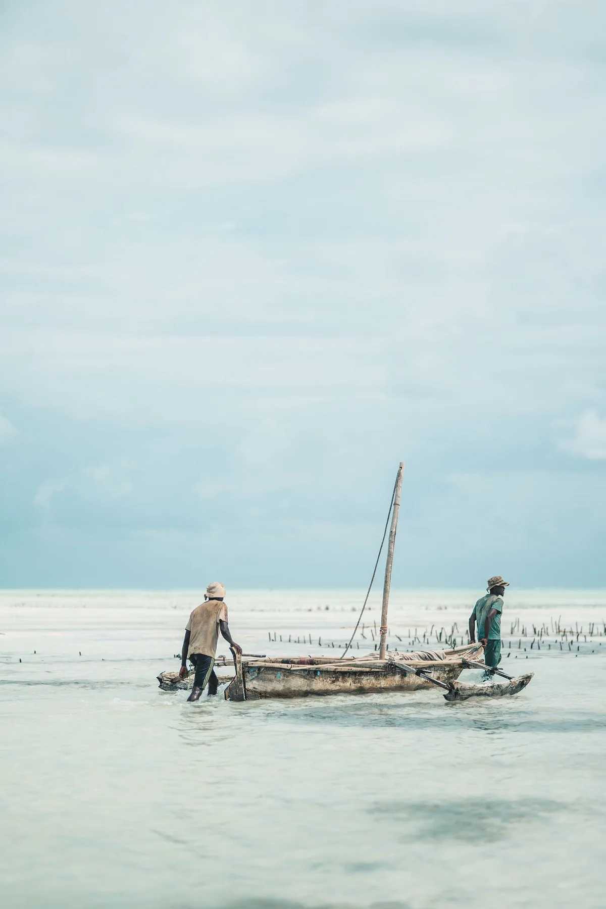 Dhow on shallow water off Mozambique