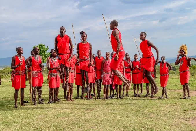 Maasai community gathering in Kenya