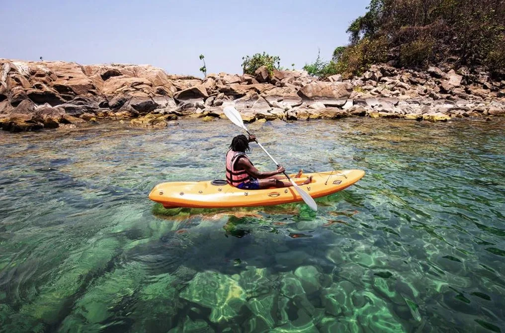 Kayaker exploring Lake Malawi