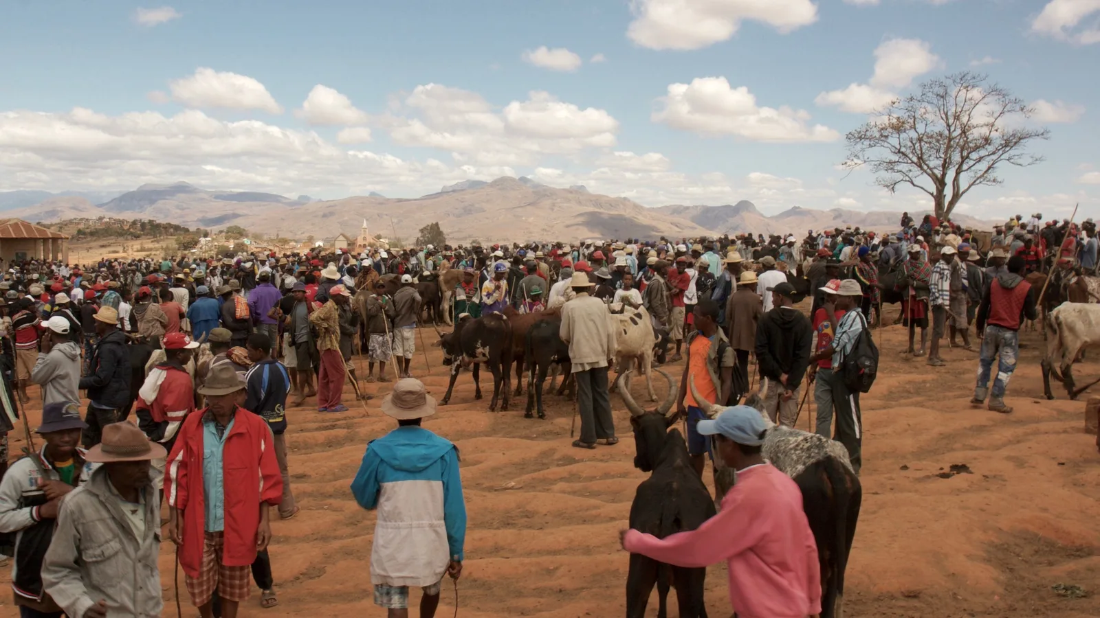 Market gathering in Madagascar